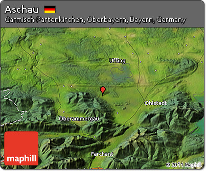 Satellite 3D Map of Aschau