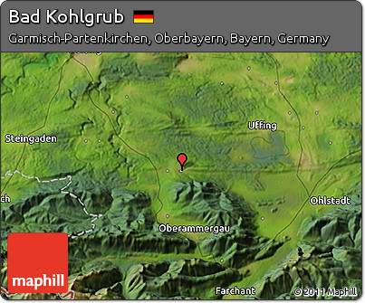 Satellite 3D Map of Bad Kohlgrub