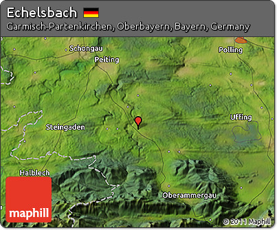 Satellite 3D Map of Echelsbach