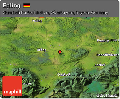 Satellite 3D Map of Egling