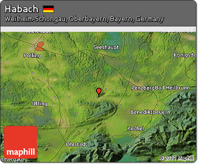 Satellite 3D Map of Habach