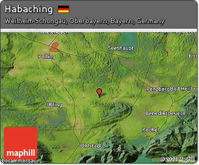 Satellite 3D Map of Habaching