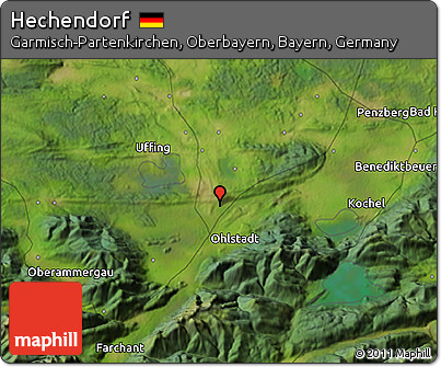 Satellite 3D Map of Hechendorf