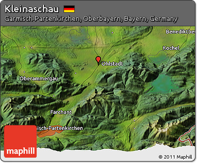 Satellite 3D Map of Kleinaschau