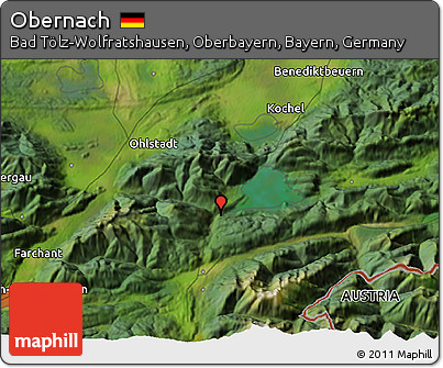 Satellite 3D Map of Obernach