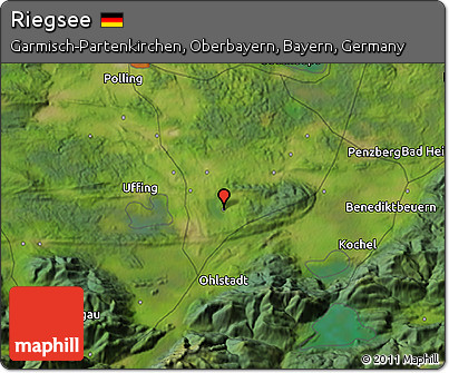 Satellite 3D Map of Riegsee