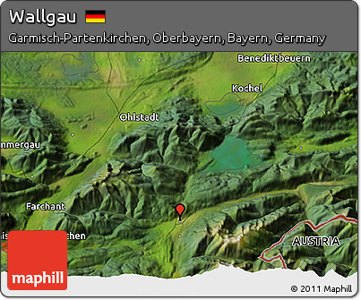 Satellite 3D Map of Wallgau
