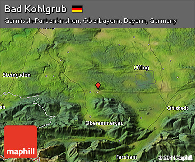 Satellite 3D Map of Bad Kohlgrub