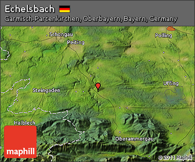 Satellite 3D Map of Echelsbach