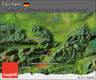 Satellite 3D Map of Farchant