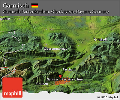 Satellite 3D Map of Garmisch