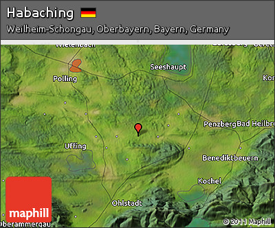 Satellite 3D Map of Habaching