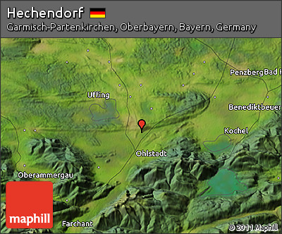 Satellite 3D Map of Hechendorf