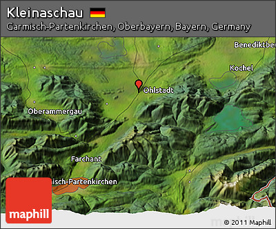 Satellite 3D Map of Kleinaschau