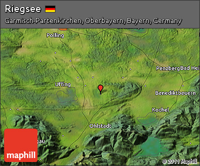 Satellite 3D Map of Riegsee