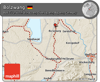 Shaded Relief 3D Map of Bolzwang