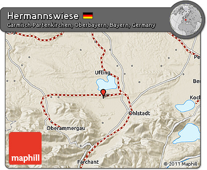 Shaded Relief 3D Map of Hermannswiese