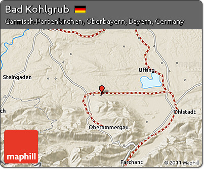 Shaded Relief 3D Map of Bad Kohlgrub