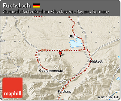 Shaded Relief 3D Map of Fuchsloch