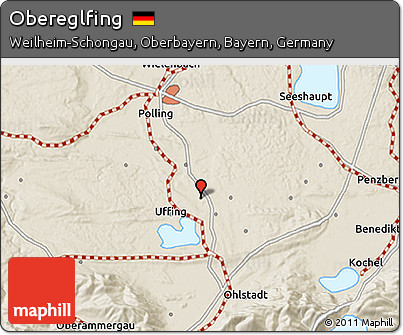 Shaded Relief 3D Map of Obereglfing