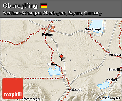 Shaded Relief 3D Map of Obereglfing