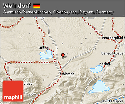 Shaded Relief 3D Map of Weindorf