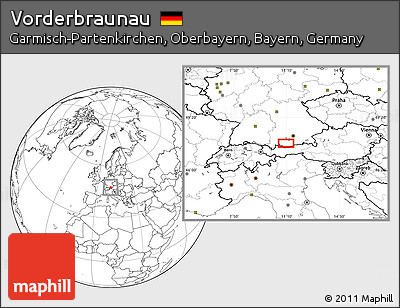Blank Location Map of Vorderbraunau