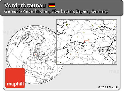 Blank Location Map of Vorderbraunau
