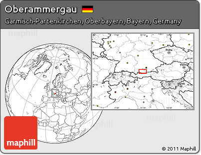 Blank Location Map of Oberammergau