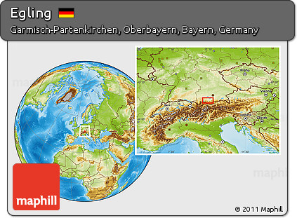 Physical Location Map of Egling