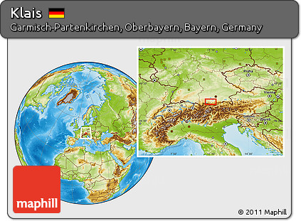 Physical Location Map of Klais