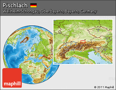 Physical Location Map of Pischlach