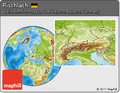 Physical Location Map of Pischlach