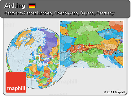 Political Location Map of Aidling