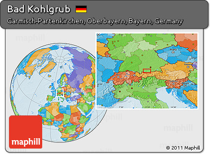 Political Location Map of Bad Kohlgrub