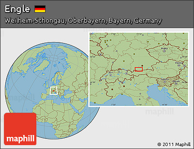 Savanna Style Location Map of Engle
