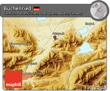 Physical Map of Buchenried