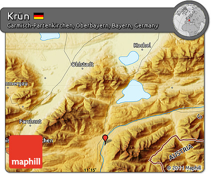 Physical Map of Krün