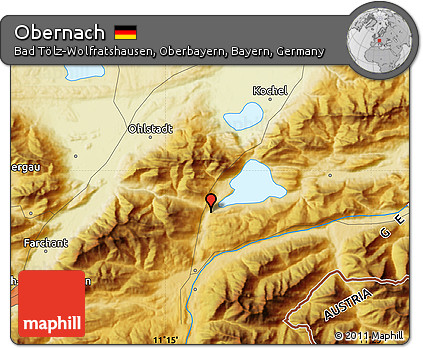Physical Map of Obernach