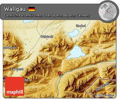 Physical Map of Wallgau
