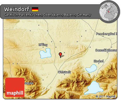 Physical Map of Weindorf