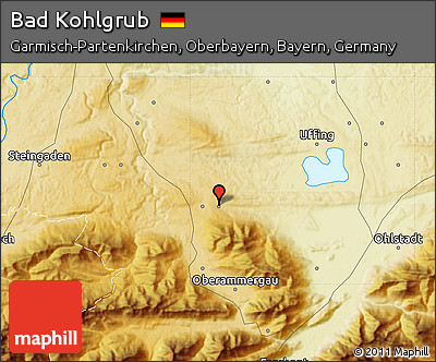 Physical Map of Bad Kohlgrub