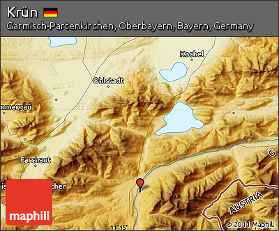 Physical Map of Krün