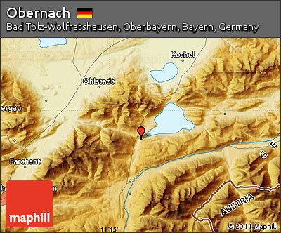 Physical Map of Obernach