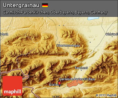 Physical Map of Untergrainau