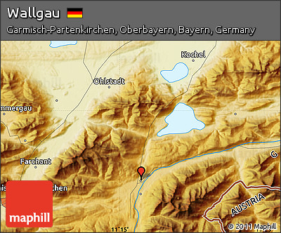 Physical Map of Wallgau