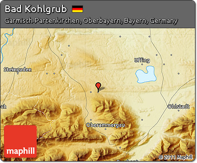 Physical Map of Bad Kohlgrub