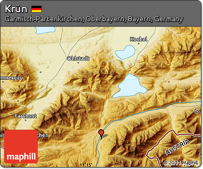 Physical Map of Krün