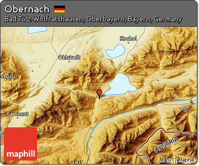 Physical Map of Obernach