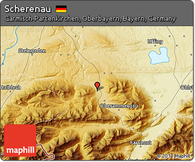 Physical Map of Scherenau